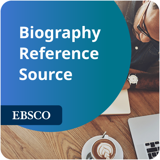 Linked Icon of Biography Reference Source, Database through Tri-Township Library Biography Reference Source