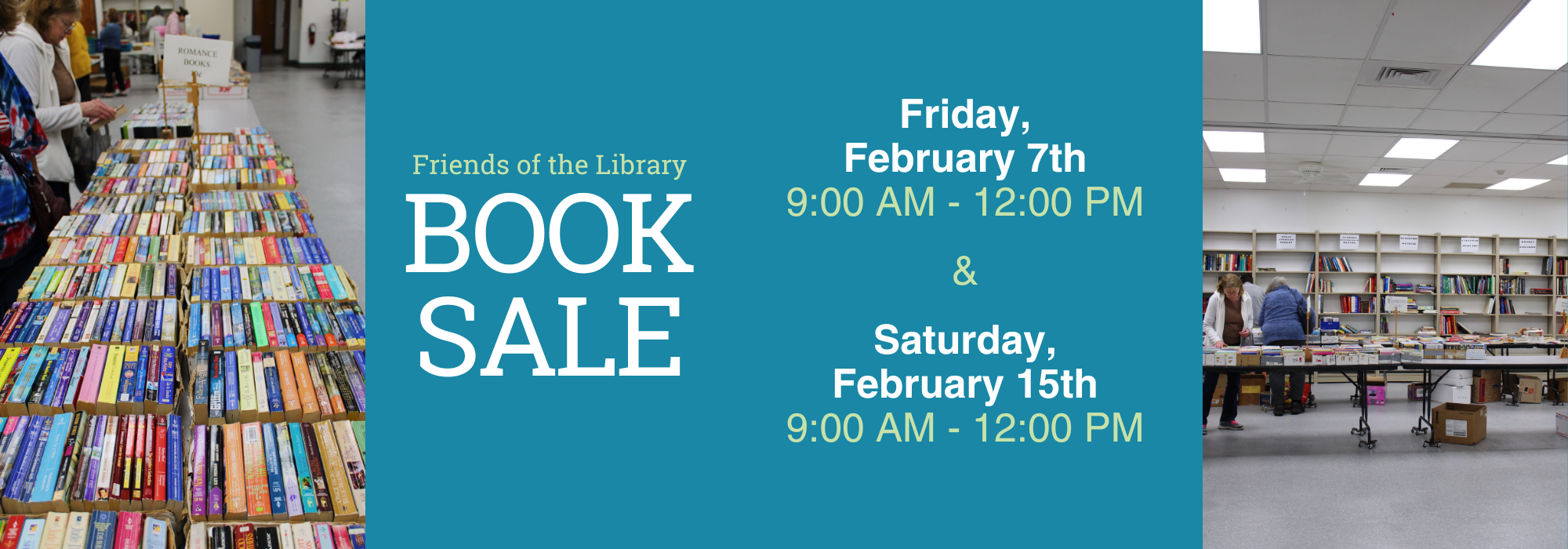 Library Book Sales happening on February 7th and 15th 